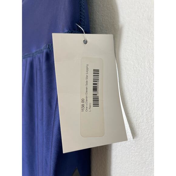 NWT Women's Eleven Eleven Navy Blue Leggings Sz L - Picture 2 of 3